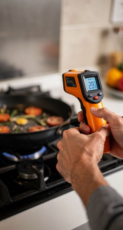Termómetro infrarrojo sin contacto para cocina, -50 a 550 °C: fotograma de nuestro vídeo