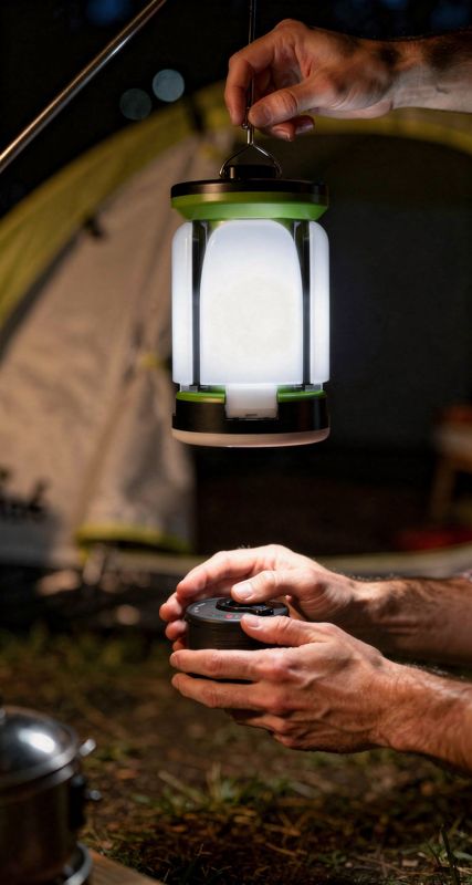 Lámpara de camping LED recargable de 60 LED: fotograma de nuestro vídeo
