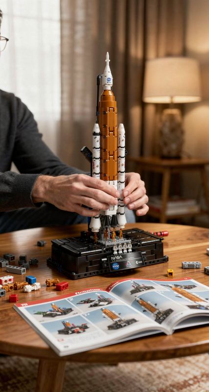 LEGO Technic Cohete del Sistema de Lanzamiento Espacial NASA Artemis: fotograma de nuestro vídeo
