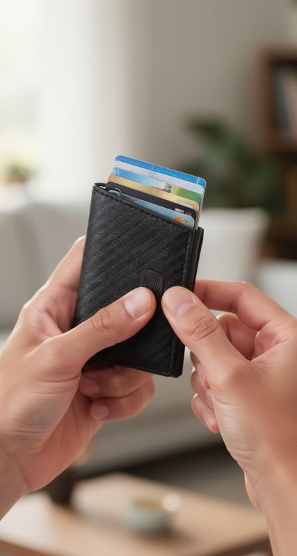 Cartera pequeña con tarjetero automático para 6 tarjetas: fotograma de nuestro vídeo